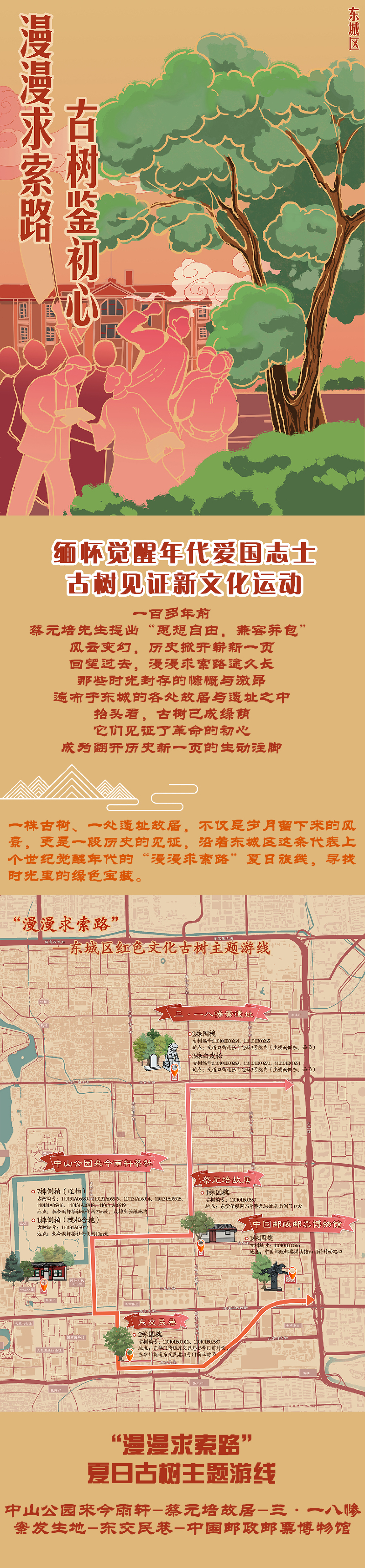 北京發佈4條夏季紅色主題古樹遊線