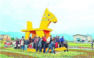 臺灣宜蘭縣打造6.5米高木馬或申請世界紀錄（圖）