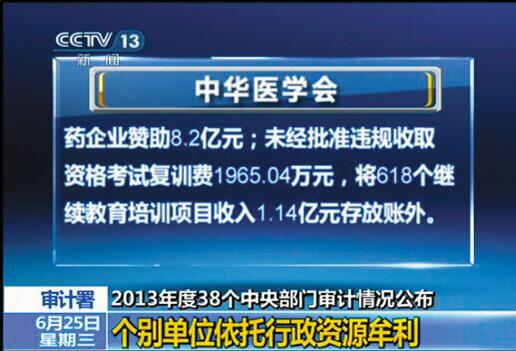 中華醫學會被曝一年收贊助費8.2億 網友吁去行政化