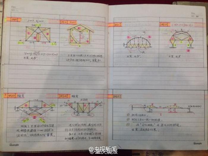 教授手寫110萬字教案 學生驚呆了