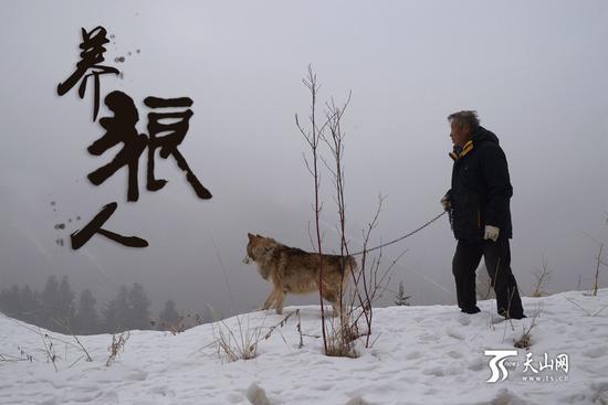 71歲的楊長生在野狼谷整日與群狼朝夕相伴。