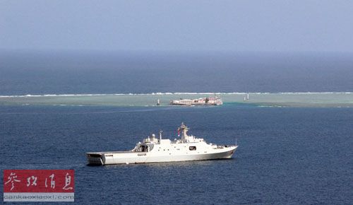 資料圖：中國南海艦隊艦艇在南沙群島附近海域巡航