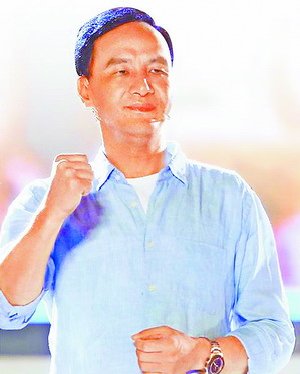 臺灣縣市長滿意度調查，朱立倫進步度排第2。(網路圖)