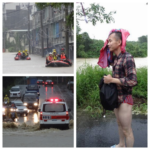 康妮颱風致驟雨臺南水淹一層樓冰箱隨水勢漂出