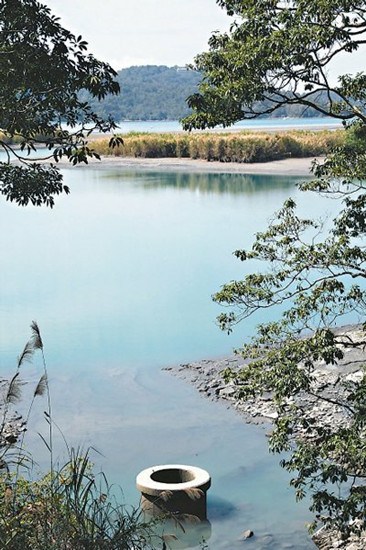 日月潭進水口涌泉不再涌水