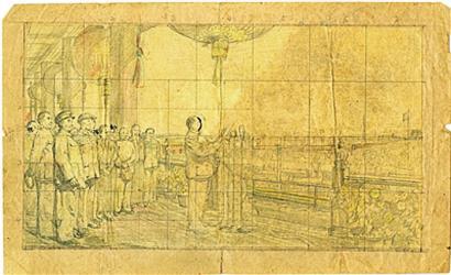 董希文《開國大典》草圖面世 曾被美術界認為遺失 董希文《開國大典》草圖面世 曾被美術界認為遺失