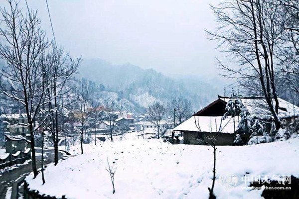 11月22日，陜西安康迎來了今冬的首場降雪。（安妮 攝）