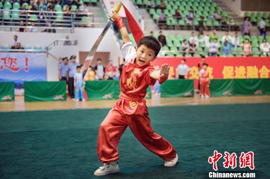 本屆大賽主要圍繞有閩臺淵源的白鶴拳、五組拳、地術拳、自然拳、太極拳等拳術以及器械展開。　康慶平 攝