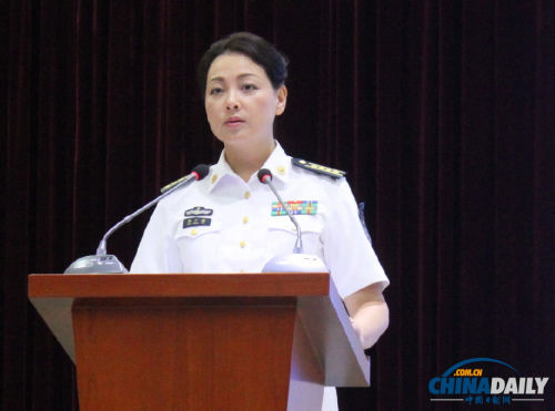 中國大陸海軍首位女發言人邢廣梅（中國日報網/攝影 彭奕寧）