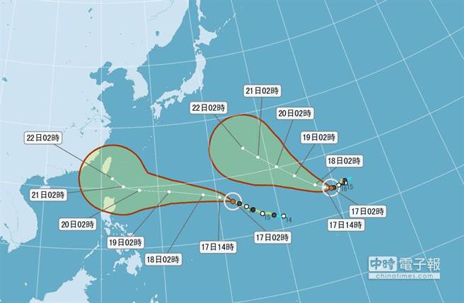 “天鵝”轉中颱風速度加快 侵臺與否週五關鍵