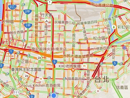 臺北全城大塞車 市府回應：或因天氣太冷。（臺媒圖）