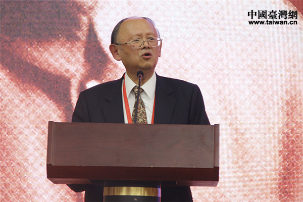 臺灣中國統一聯盟主席戚嘉林出席論壇。