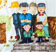 男子手繪全家福20多年 親情溢滿畫卷
