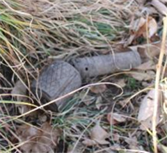 黑龍江邊防民警在中俄邊境發現一顆日偽時期手榴彈