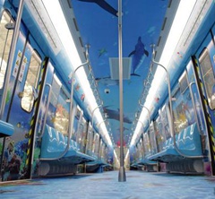 青島地鐵推出海底世界主題車廂