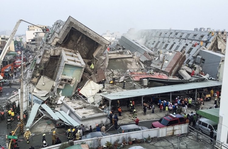 樓高17層的維冠大樓在此次地震中全部倒塌