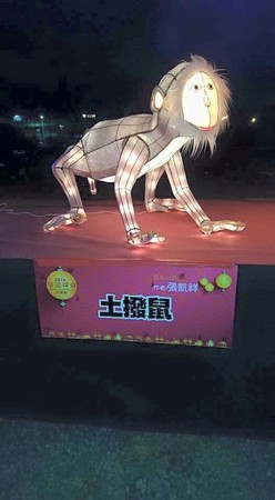 臺灣燈會現神秘“土撥鼠”網友：福祿猴贏了（圖）