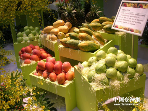 本次台湾专题展馆分食品产业区,农业科技区,花卉水果区,美食餐饮区