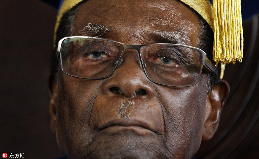 93歲穆加貝辭去辛巴威總統職務 結束37年統治