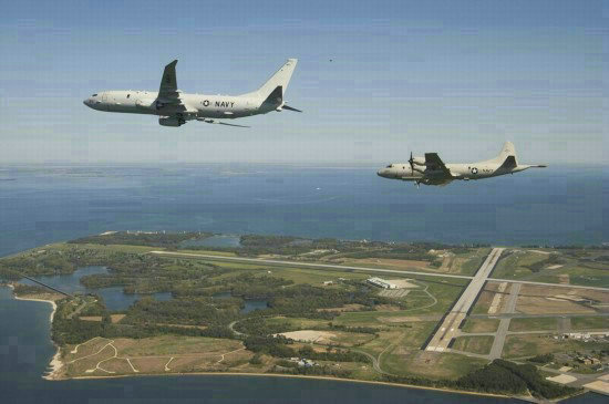 資料圖:P-8A反潛巡邏機空中飛行。 資料圖:P-8A反潛巡邏機空中飛行。