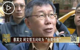 蔡英文 柯文哲互問何為“臺灣價值”