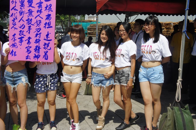 民進黨美女議員登記參選 辣妹軍團助陣