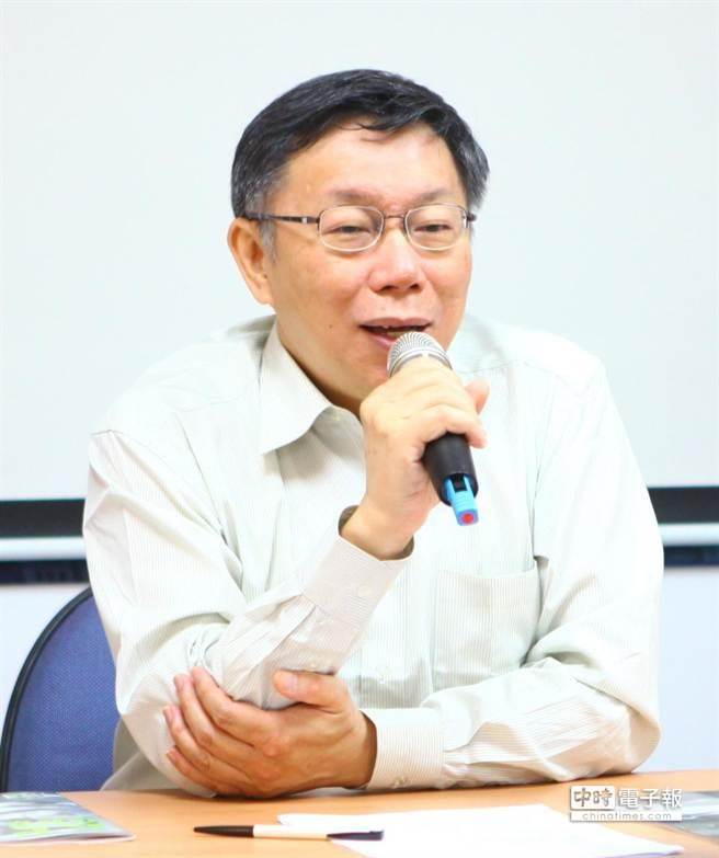 臺北市長選前三十天，柯文哲大打口水戰。（圖片來源：臺灣《中國時報》）