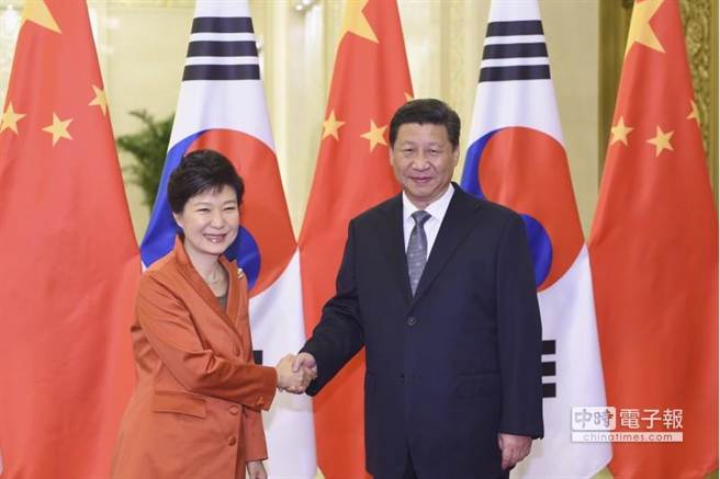 中國國家主席習近平今（10）日在北京人民大會堂會見韓國總統樸槿惠