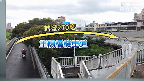 4年出200多起車禍 柯文哲宣佈改建重陽橋摩托車道(圖)