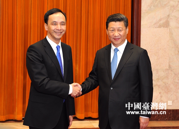 　5月4日上午，中共中央總書記習近平在北京人民大會堂會見了中國國民黨主席朱立倫一行
