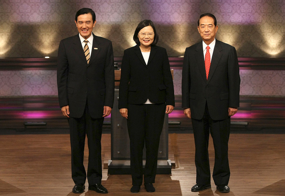 2012年臺灣地區領導人選舉電視辯論截圖。（來自網路）
