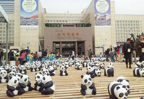 臺北紙熊貓展3天吸引75萬人參觀（圖）