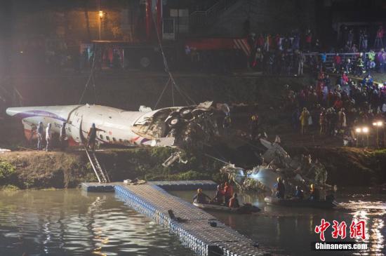 臺灣復興航空失事班機于當晚21時許從基隆河中打撈上岸