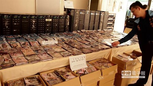 日本片商舉報高雄查獲10萬侵權色情片（圖）