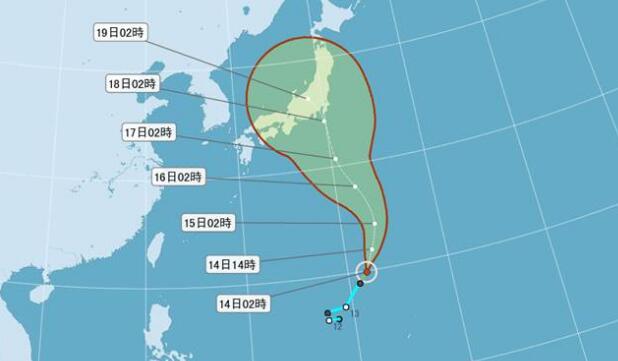 今年第7號颱風“璨樹”形成 短時間對臺灣無影響