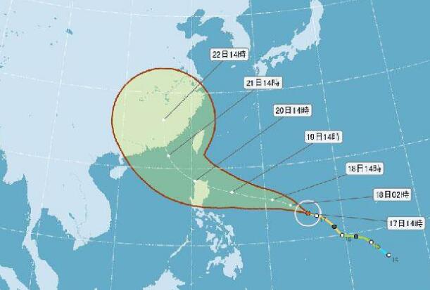 颱風海馬恐增強為強臺，最快週三發佈海警。（圖片來源：臺灣《中時電子報》）