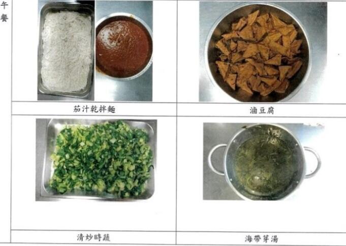 臺北市議員洪健益出示老人公寓餐食，菜色差營養又不均衡。（圖片來源：臺灣《聯合報》）