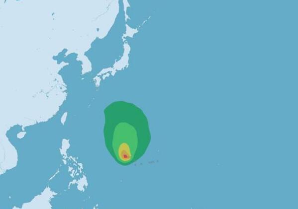 今年第23號颱風米雷（MEARI）在今天上午8時形成。(圖片來源：臺灣《中時電子報》)