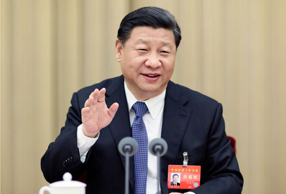 2015年12月18日至21日,中央經濟工作會議在北京舉行。中共中央總書記、國家主席、中央軍委主席習近平發表重要講話。 新華社記者蘭紅光攝