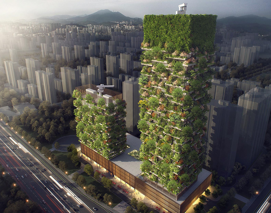抗污染神器!中國建200米高“垂直森林”