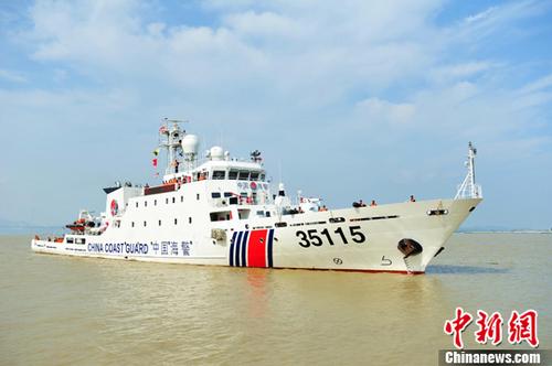中國海警艦船編隊3月22日在中國釣魚島領海巡航