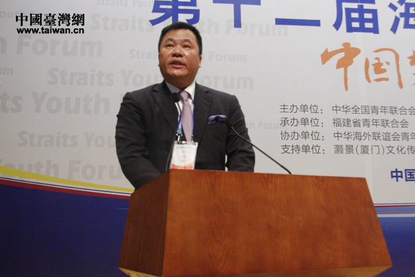 臺灣青年創業協會總會總會長許旭輝發表主旨演講。