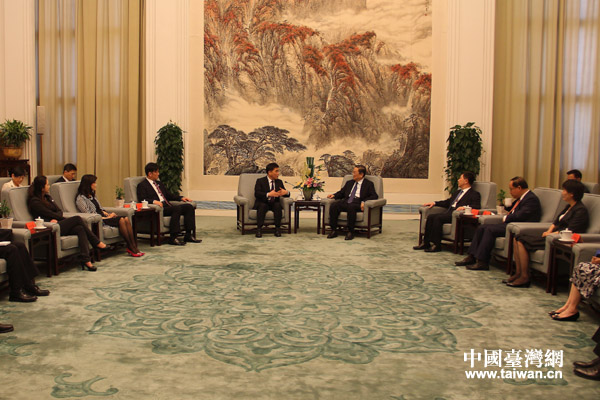 時政，兩岸關係，俞正聲在北京人民大會堂會見臺北市長郝龍斌。