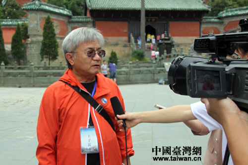 臺南市記者協會理事長、101新聞網總監王子岳接受媒體採訪