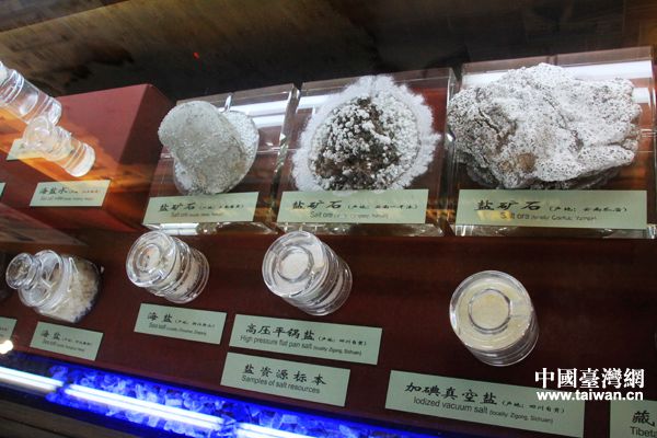 博物館鹽資源標本。（台灣網 宣玲玲 攝）