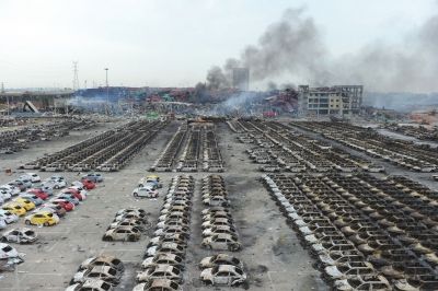 天津爆炸受損車被曝流入拍賣市場 約550輛進口車被人拍走