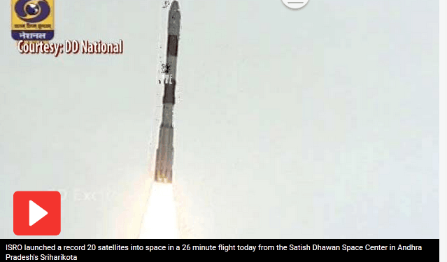 印度打破歷史記錄成功進行1箭22星發射