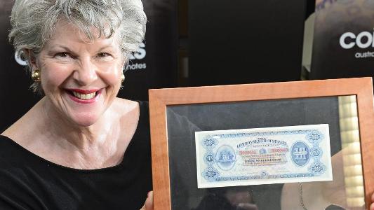 價值百萬澳元澳洲最早鈔票在墨爾本錢博會展出