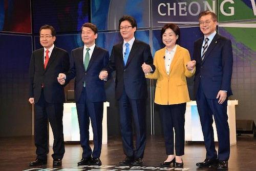 韓國五黨候選人共需進行6場左右電視辯論。（圖片來源：韓聯社）