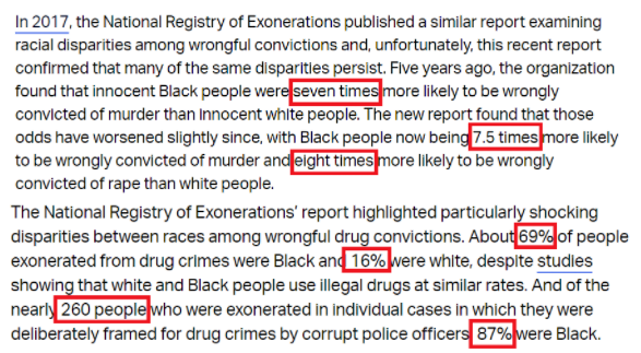 “美國的法律制度就是根據種族給人定罪的”